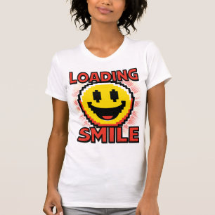 Lade Smile – Retro Pixel Art 8-Bit Smiley Gesicht T-Shirt