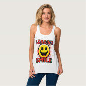 Lade Smiley – Retro Pixel Art 8-Bit Smiley Gesicht Tank Top (Vorderseite Vollansicht)
