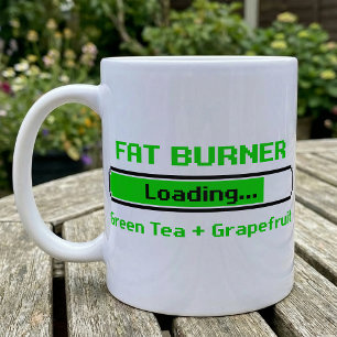 Ladebalken Fitness Humor Grüner Tee Grapefruit Kaffeetasse
