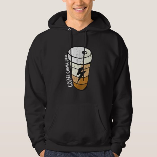 Ladebatterie-Blitze-Kaffee-Cup Hoodie (Vorderseite)