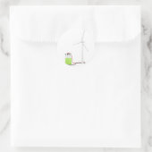 Ladebatterie mit Windkraftanlage Runder Aufkleber (Tasche)