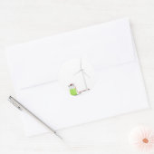 Ladebatterie mit Windkraftanlage Runder Aufkleber (Umschlag)