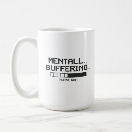 Ladebildschirm für geistigen Puffer Kaffeetasse