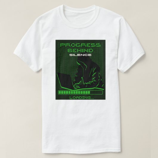 Ladebildschirm Hacker Laptop Grafik T-Shirt (Design vorne)