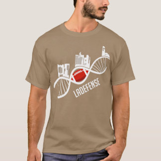 Ladefense American Football Skyline Paris Frankrei T-Shirt