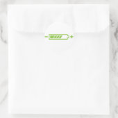 Ladegerät - Solar-Hybrid-Batterie Runder Aufkleber (Tasche)
