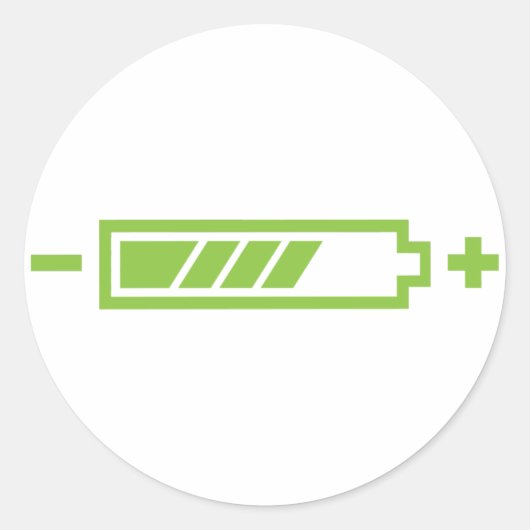 Ladegerät - Solar-Hybrid-Batterie Runder Aufkleber (Vorderseite)