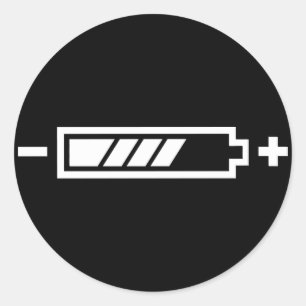 Ladegerät - Solar-Hybrid-Batterie Runder Aufkleber