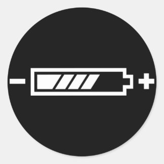 Ladegerät - Solar-Hybrid-Batterie Runder Aufkleber