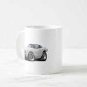 Ladegerät-Weiß-Schwarzes Opern-Spitzen-Auto Kaffeetasse (Vorderseite Links)