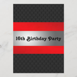 Laden 16. der Geburtstags-Party des Jungen ein Einladung