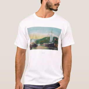 Laden-Bauholz auf Schooners-Szene T-Shirt