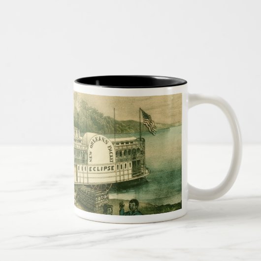 Laden-Baumwolle auf dem Mississippi, 1870 Zweifarbige Tasse (Rechts)