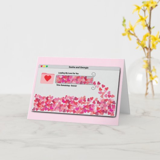 Laden der Bar "Funny Computer Window Progress" Karte (Gelbe Blume)