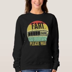 Laden der Furz Bitte warten Sie Retro-Vintages Spr Sweatshirt