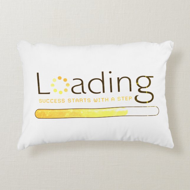 Laden - Erfolg beginnt mit einem Schritt Dekokissen (Vorderseite)