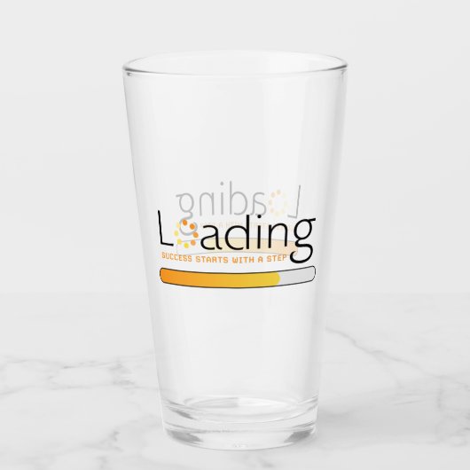 Laden - Erfolg beginnt mit einem Schritt Glas (Vorderseite)