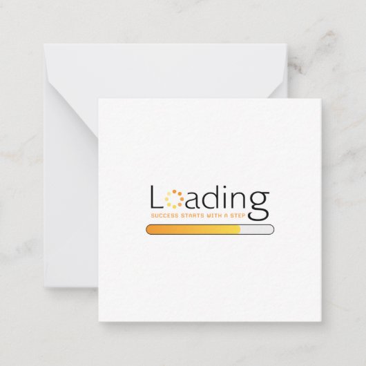 Laden - Erfolg beginnt mit einem Schritt Mitteilungskarte (Vorderseite)