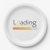 Laden - Erfolg beginnt mit einem Schritt Pappteller (Vorderseite)