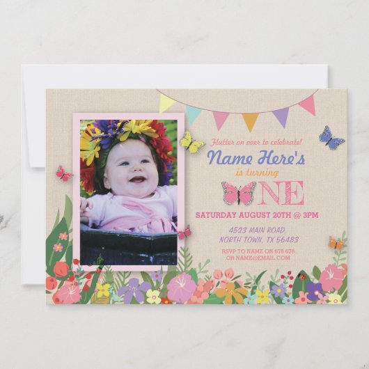 Laden erster der Schmetterlings-Garten des Einladung (Vorderseite)