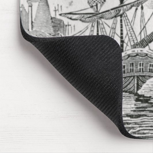 Laden-Kohle auf Frachtschiffen Mousepad (Ecke)