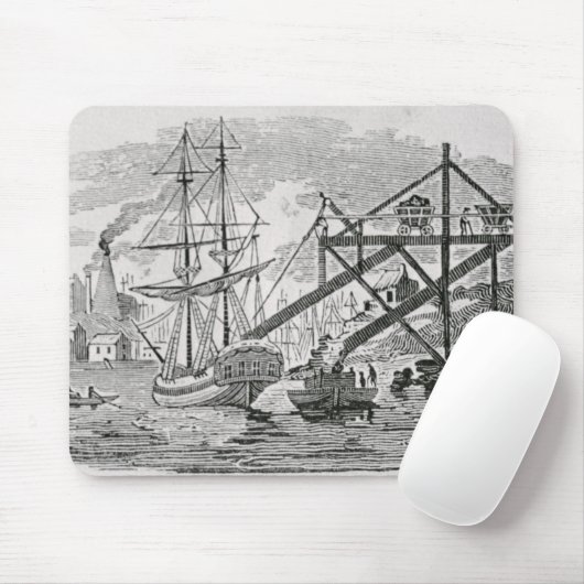 Laden-Kohle auf Frachtschiffen Mousepad (Mit Mouse)