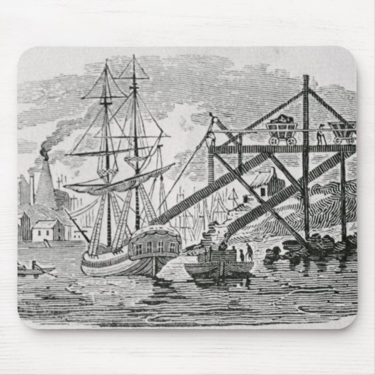 Laden-Kohle auf Frachtschiffen Mousepad (Vorne)