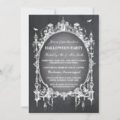 Laden schwarzer gotischer Spinnen-Rahmen Einladung (Vorderseite)