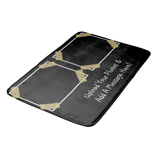 Laden Sie 2 Fotos hoch und fügen Sie eine benutzer Badematte (Schrägansicht)