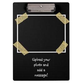 Laden Sie 2 Fotos hoch und fügen Sie eine persönli Klemmbrett