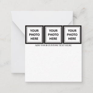 Laden Sie 3 Fotos hoch und fügen Sie Text hinzu -  Mitteilungskarte