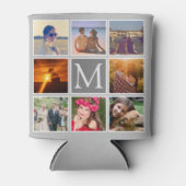 Laden Sie acht Foto mit Monogramm grauen Hintergru Dosenkühler (Vorderseite)