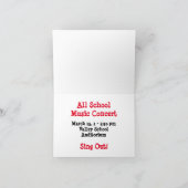 Laden Sie alle zu Ihrem Musikkonzert ein Karte (Innenseite)