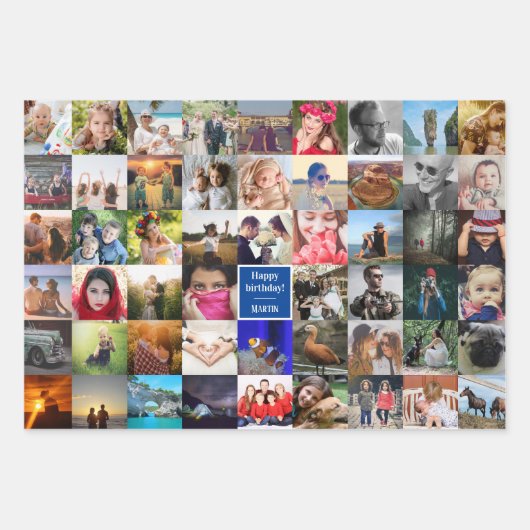 Laden Sie angepasste Foto-Packpapierblätter hoch Geschenkpapier Set (Vorderseite 3)