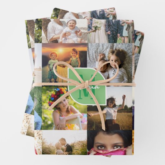Laden Sie angepasste Foto-Packpapierblätter hoch Geschenkpapier Set (Beispiel)