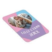 Laden Sie benutzerdefiniertes Herz-Foto und Namens Magnet (Rechte Seite)