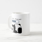 Laden Sie bitte warten Sie Funny Panda Zitat Kaffeetasse (Vorderseite Links)