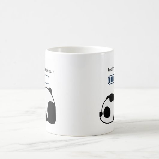 Laden Sie bitte warten Sie Funny Panda Zitat Kaffeetasse (Mittel)