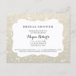 Laden Sie - Brautparty-Tag Fab - weißes Gold ein Einladung