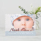 Laden Sie - das Drehen 1 ein! Einladung (Stehend Vorderseite)