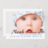 Laden Sie - das Drehen 1 ein! Einladung (Vorne/Hinten)