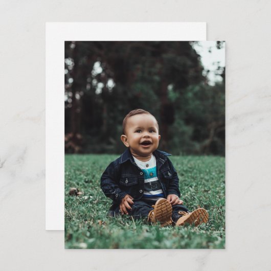 Laden Sie das eigene benutzerdefinierte Foto hoch Begleitkarte (Vorne/Hinten)