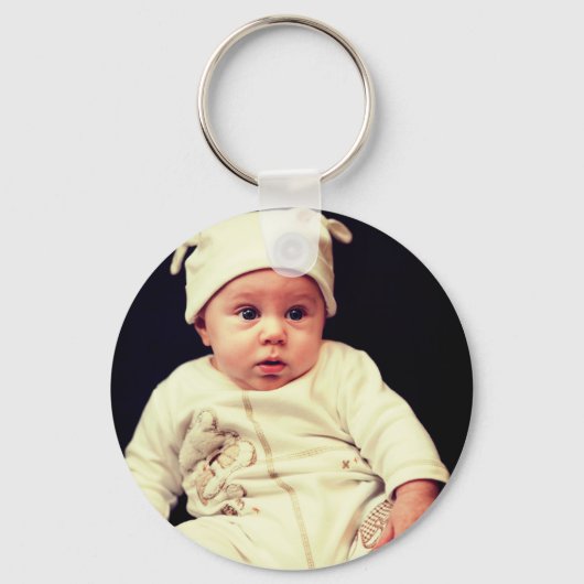 Laden Sie das Foto Ihres Babys hoch Schlüsselanhänger (Vorderseite)