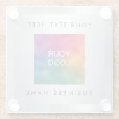 Laden Sie das Logo des Unternehmens hier hoch. Glasuntersetzer (Rückseite)