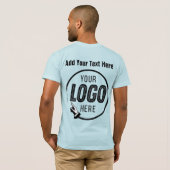 Laden Sie das Logo-Foto-Image Personalisiert T-Shirt (Schwarz voll)