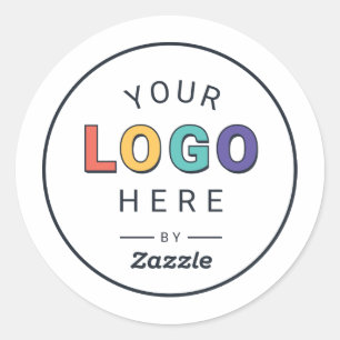Laden Sie das Logo Ihres Unternehmens hoch Runder Aufkleber