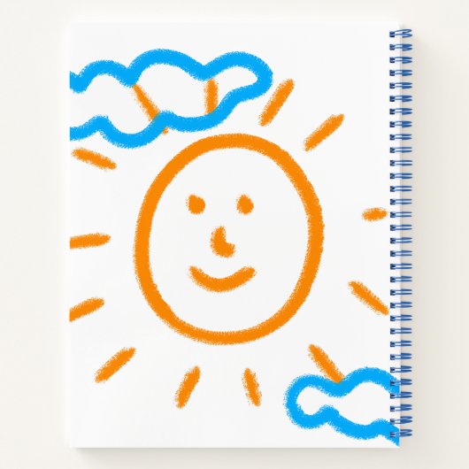 Laden Sie das Zeichnend Kinderwerk in das Sketchbo Notizblock (Rückseite)