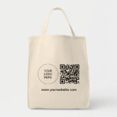 Laden Sie den QR-Code Ihrer Logo-Website herunter Tragetasche (Vorne)
