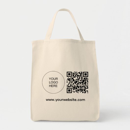 Laden Sie den QR-Code Ihrer Logo-Website herunter Tragetasche (Vorne)