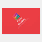 Laden Sie den Text Ihres Firmenlogos zu Weihnachte Geschenkpapier Set (Vorderseite)